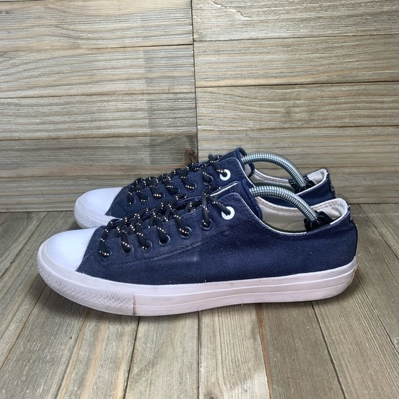 CTAS 2 Lunarlon Low Canvas Navy Blue/White Mens Size 9 Womens Size 11